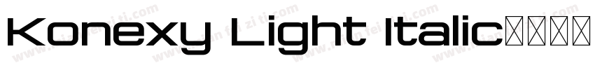 Konexy Light Italic字体转换